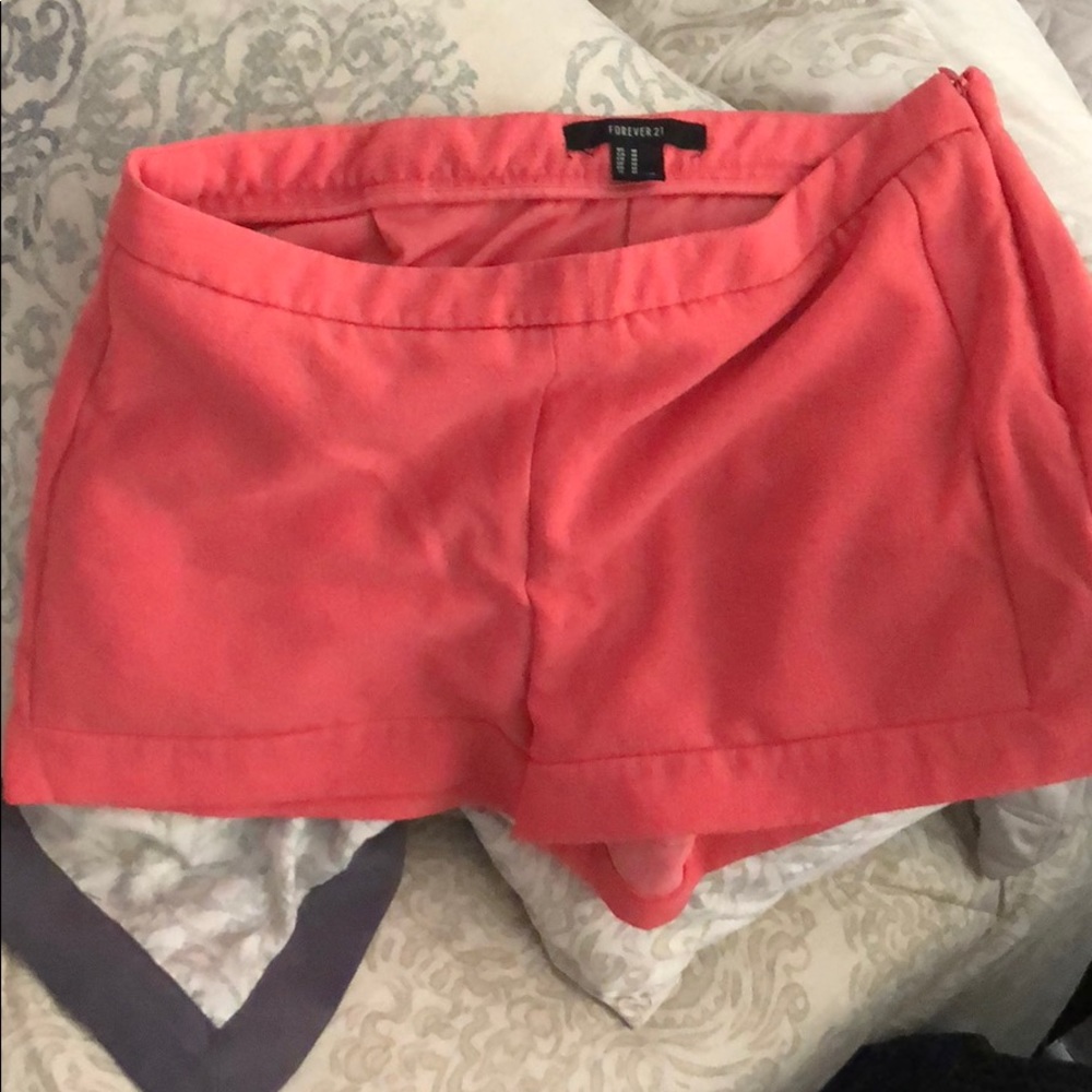 F21 salmon shorts